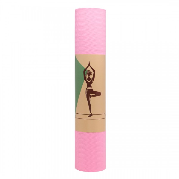 Kono TPE Non-slip Classic Yoga Mat - Purple And Pink